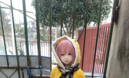 带女儿雪景外拍