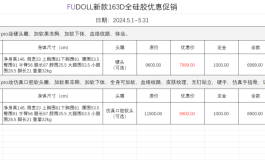 硅胶身体163d开始预售，最低只需7999，欢迎咨询！